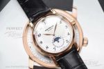 Swiss Copy Montblanc Star Leagcy Moonphase 42 MM Rose Gold Case White Dial 9015 Automatic Watch
